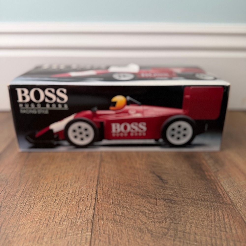 Vintage 1993 Hugo Boss Racing Style Indy Race Car RC Toy Red White Collectible‎